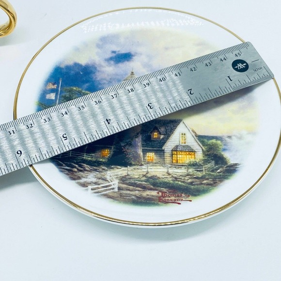 Thomas Kinkade Cup & Saucer Set A Light In The Storm Decorative‎ Teleflora - Picture 9 of 11